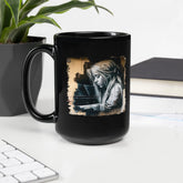Melodies Flow Gracefully Black Glossy Mug - Beyond T-shirts